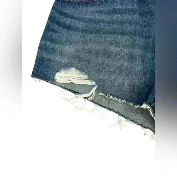 NWT LEVI'S Button Fly 501 Shorts High Rise Distressed Straight Leg 31 - Picture 6 of 9